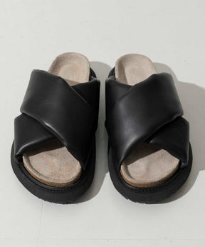 【SPECIAL SHOES FACTORY COLLABORATION】Italian Vibram Sole Cross Strap Sandal Made In TOKYO