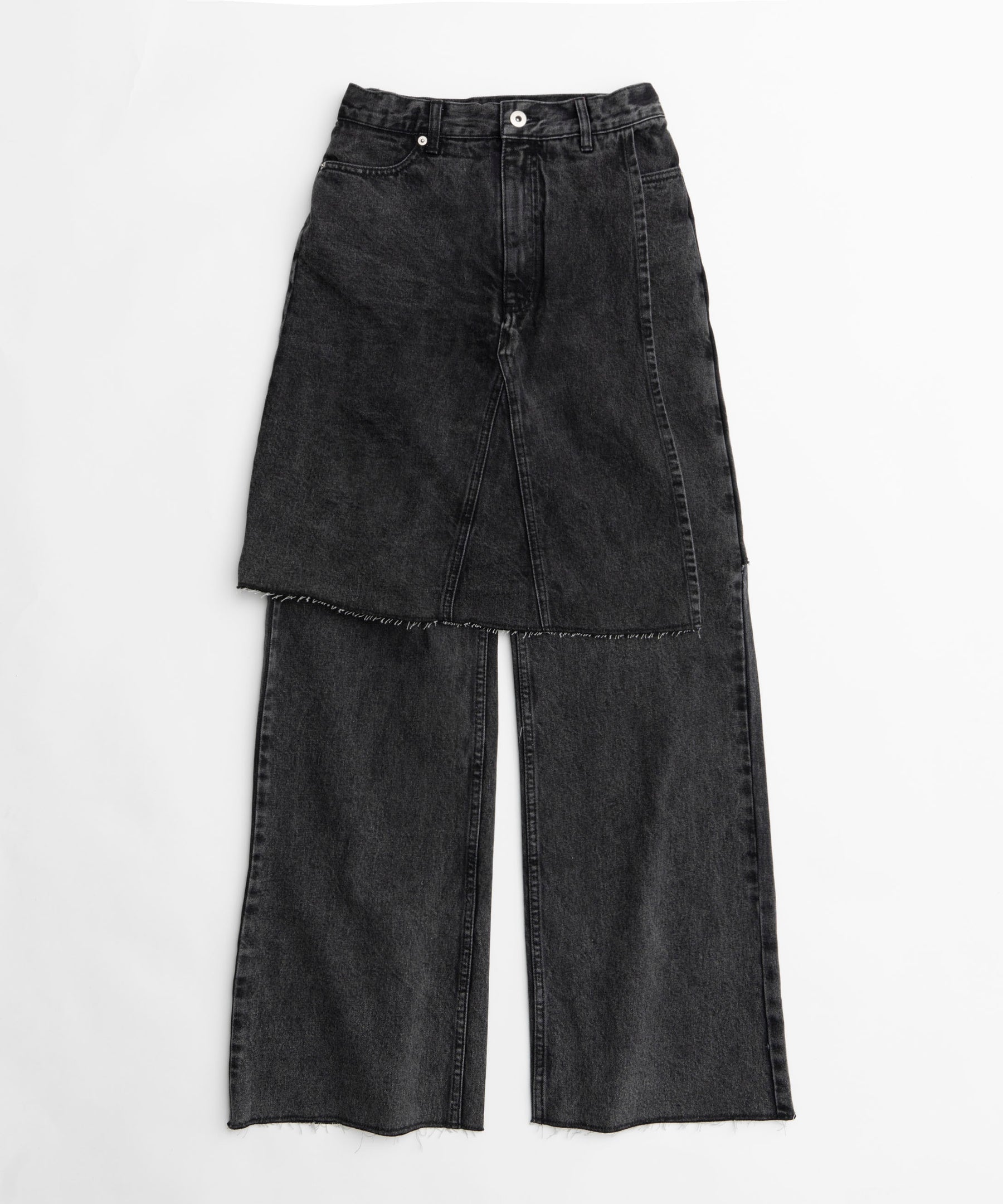 【SALE】Layered Wrap Denim Pants